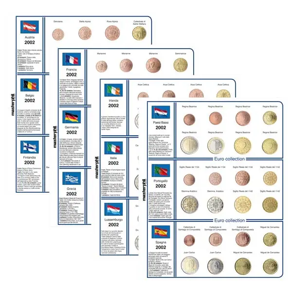 Kit inserti per serie Euro dei primi 12 Stati Master Phil 1 Kit inserti per serie Euro dei primi 12 Stati Master Phil 1