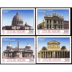 1993 Tesori d arte della Citta del Vaticano dent. 11¾ x 11½ 4 v. da libretto Vaticano