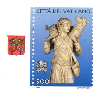 1998 Esposizione Italia 98 Giornata dell Arte 1 v. da libretto con bandella stemma Vaticano