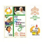 2000 15° Giornata mondiale della gioventu 1 v. da libretto con etichette Vaticano 2