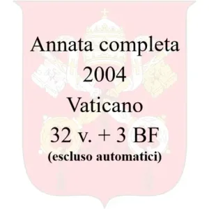 2004 Annata completa 32 v. esclusi francobolli automatici 3 BF Vaticano