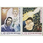 2018 Natale 2 v. in coppia orizzontale da libretto Vaticano 1