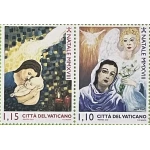 2018 Natale 2 v. in coppia orizzontale da libretto Vaticano 2