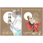 2020 Natale 2 v. in coppia orizzontale da libretto Vaticano 1