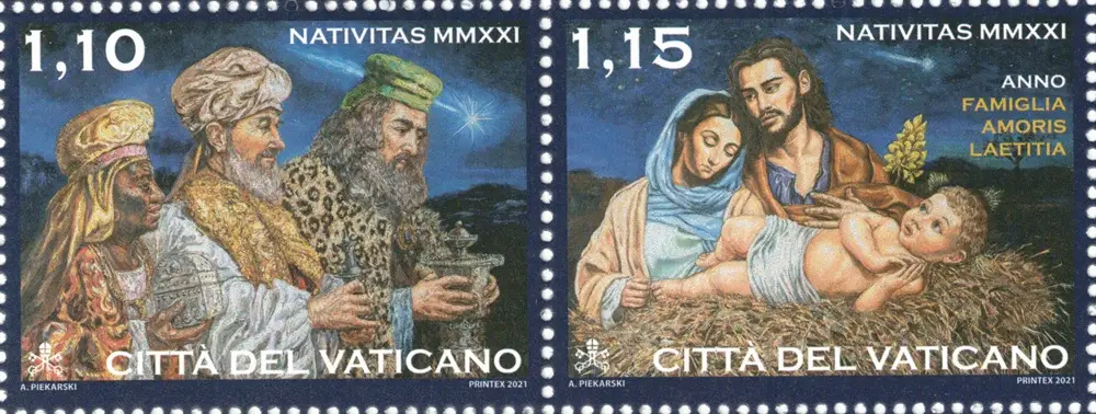 2021 Natale 2 v. in coppia orizzontale da libretto Vaticano 1 2021 Natale 2 v. in coppia orizzontale da libretto Vaticano 1