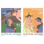 2022 Natale 2 v. in coppia orizzontale da libretto Vaticano 1
