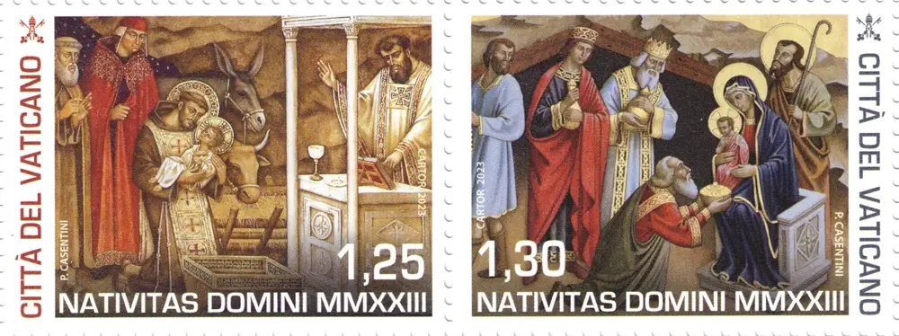 2023 Natale 2 v. in coppia orizzontale da libretto Vaticano 1 2023 Natale 2 v. in coppia orizzontale da libretto Vaticano 1