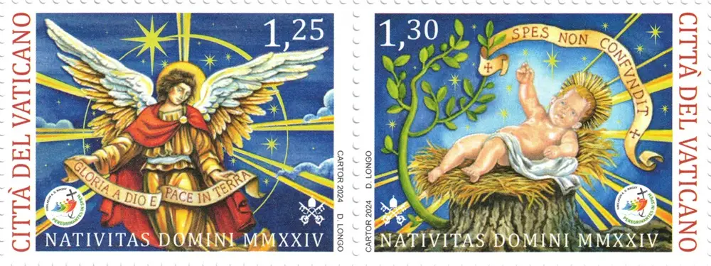 2024 Natale 2 v. in coppia orizzontale da libretto Vaticano 1 2024 Natale 2 v. in coppia orizzontale da libretto Vaticano 1