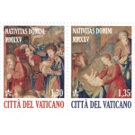 2025 Natale 2 v. in coppia orizzontale da libretto Vaticano 1