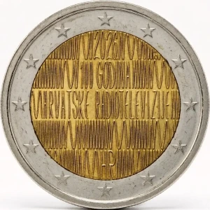 CROAZIA - 2026 - 2 € 100° della radio e televisione croata - FDC da rotolino
