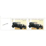 1997 Carrozze e auto Pontificie 4 coppie orizzontali con bandella da libretto Vaticano 1
