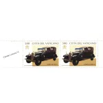 1997 Carrozze e auto Pontificie 4 coppie orizzontali con bandella da libretto Vaticano 3