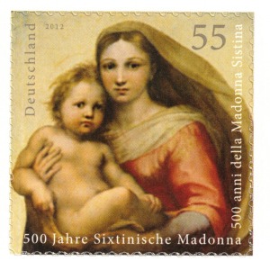 2012 500° della Madonna di Foligno 1 v. da libretto E.C. di Germania con Vaticano Germania