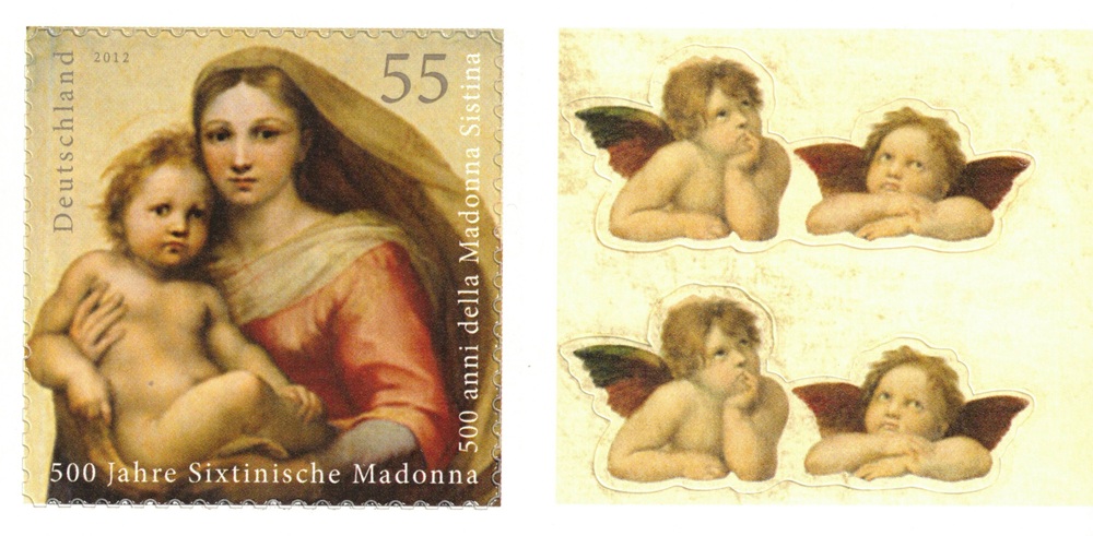 2012 500° della Madonna di Foligno 1 v. da libretto con bandella E.C. di Germania con Vaticano Germania 2012 500° della Madonna di Foligno 1 v. da libretto con bandella E.C. di Germania con Vaticano Germania
