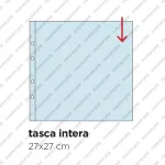Inserti trasparenti a 1 tasca grande verticale per I SANTINI MAXI