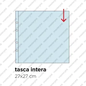 Inserti trasparenti a 1 tasca grande verticale per I SANTINI MAXI