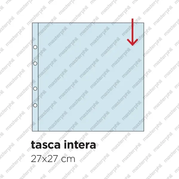 Inserti trasparenti a 1 tasca grande verticale per I SANTINI MAXI Inserti trasparenti a 1 tasca grande verticale per I SANTINI MAXI