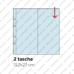 Inserti trasparenti a 2 tasche grandi verticali per I SANTINI MAXI