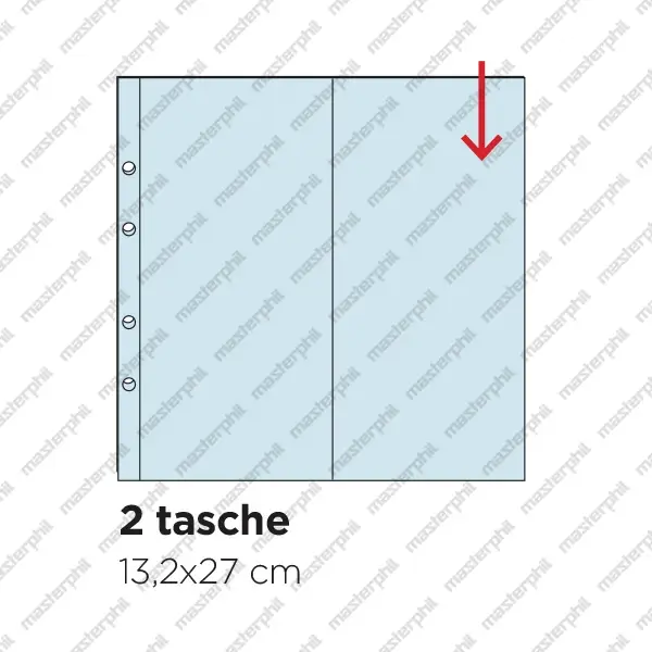 Inserti trasparenti a 2 tasche grandi verticali per I SANTINI MAXI Inserti trasparenti a 2 tasche grandi verticali per I SANTINI MAXI