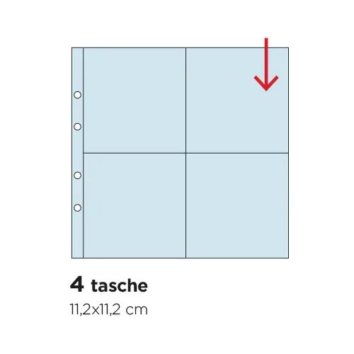 Inserti trasparenti a 4 tasche grandi per I SANTINI Master Phil Inserti trasparenti a 4 tasche grandi per I SANTINI Master Phil