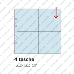 Inserti trasparenti a 4 tasche grandi verticali per I SANTINI MAXI