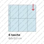 Inserti trasparenti a 6 tasche verticali per I SANTINI MAXI