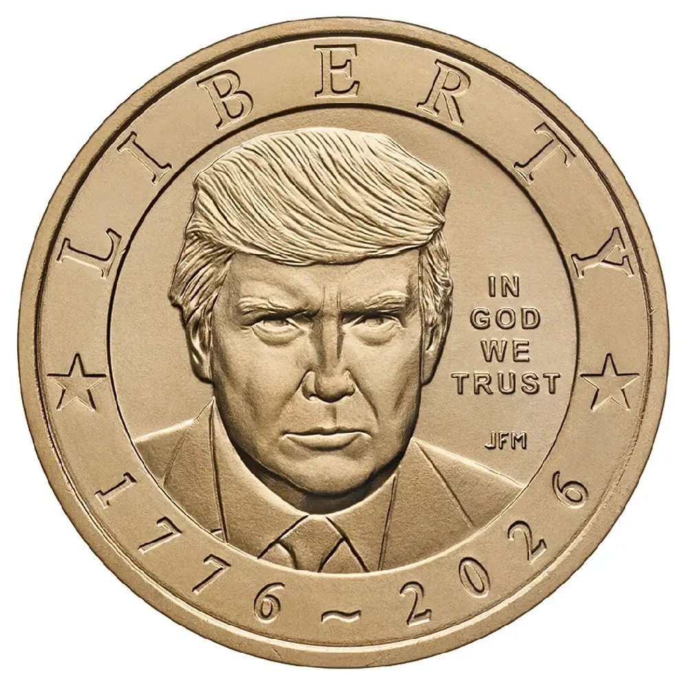 2026 1 Dollaro 250° degli Stati Uniti Presidente Trump FDC USA dritto 2026 1 Dollaro 250° degli Stati Uniti Presidente Trump FDC USA dritto