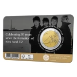 2026 2 Euro 50° del gruppo rock U2 FDC in coin card Irlanda 2