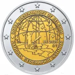 2026 2 Euro 50° dell Istituto Geografico Nazionale e 200° dell Osservatorio Reale del Belgio Belgio