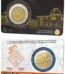 2026 2 Euro 50° dell Istituto Geografico Nazionale e 200° dell Osservatorio Reale del Belgio FDC in coin card versione francese Belgio fronte e retro