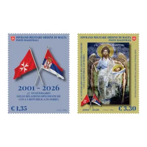 2026 25° delle relazioni diplomatiche tra il Sovrano Militare Ordine di Malta e la Repubblica di Serbia 2 v. S.M.O.M. SMOM