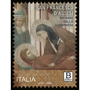 2026 800° della scomparsa di San Francesco D Assisi 1 v. E.C. di Italia con San Marino SMOM Vaticano Italia