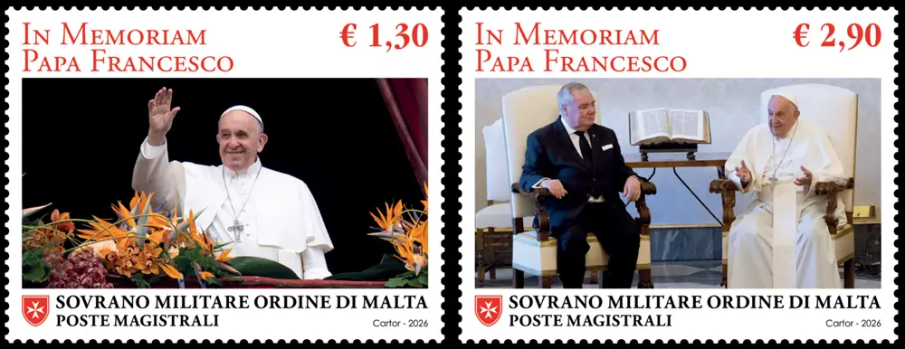 2026 In memoriam, Sua Santita Papa Francesco 2 v. S.M.O.M. SMOM 2026 In memoriam, Sua Santita Papa Francesco 2 v. S.M.O.M. SMOM