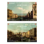 2026 L Arte dell Ordine di Malta Canaletto 4 v. in 2 coppie orizzontali unite in 1 striscia orizzontale S.M.O.M. SMOM 1