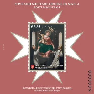 2026 L iconografia Mariana La Beata Vergine del Santo Rosario di Pompei 1 BF S.M.O.M. SMOM