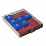 BOX PER COLLEZIONISTI FUME a 12 caselle quadrate da 70 mm Bordeaux Lindner 2