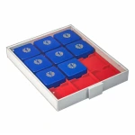 BOX PER COLLEZIONISTI STANDARD a 12 caselle quadrate da 70 mm Rosso Lindner 2