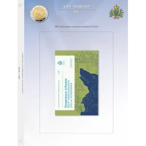 Foglio ALBUM 2 Euro SAN MARINO in folder 2026 San Francesco Abafil