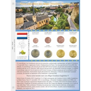 Foglio EURO MONEY per serie Euro Lussemburgo 2026 nuovo conio Abafil