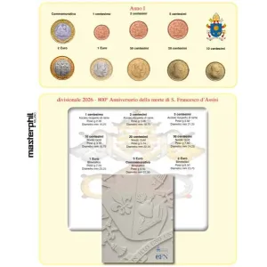 Inserto monete Vaticano 2026 per serie speciale da 9 monete Master Phil 1
