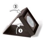 LEUCHTTURM - Astuccio AIRBOX in cartoncino a 1 casella quadrata da 50 mm - Nero