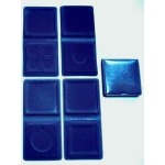 ABAFIL - Astuccio MONEYFLOC in floccato blu a 1 casella rotonda da 22 mm - 1 pz.