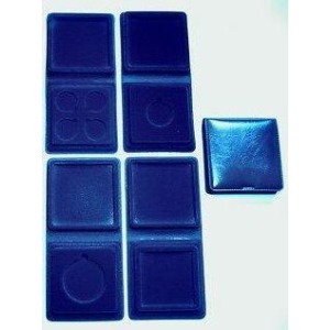 ABAFIL - Astuccio MONEYFLOC in floccato blu a 1 casella rotonda da 22 mm - 1 pz.