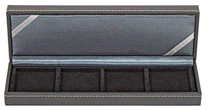 Astuccio NERA CASSETTA S a 4 caselle quadrate da 52 mm Nero Lindner 1 1 LINDNER - Astuccio NERA CASSETTA S a 4 caselle quadrate da 52 mm - Nero