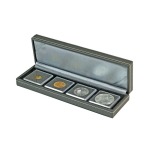 LINDNER - Astuccio NERA CASSETTA S a 4 caselle quadrate da 52 mm - Nero
