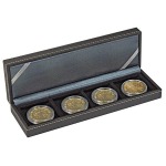 LINDNER - Astuccio NERA CASSETTA S a 4 caselle quadrate da 52 mm - Nero