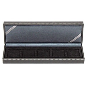 LINDNER - Astuccio NERA CASSETTA S a 5 caselle quadrate da 40 mm - Nero