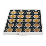 LINDNER - BOX CARBO a 20 caselle quadrate da 50 mm - Nero