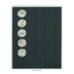 LINDNER - BOX CARBO a 24 caselle quadrate da 42 mm - Nero