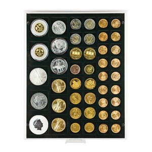 LINDNER - BOX CARBO a 45 caselle quadrate miste - Nero